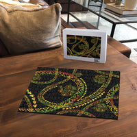 Hawaiian Kakau Art and Hisbiscus Tattoo Puzzle Tribal Pattern-Reggae Style - Polynesian Pride