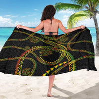 Hawaiian Kakau Art and Hisbiscus Tattoo Sarong Tribal Pattern-Reggae Style - Polynesian Pride