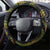 Hawaiian Kakau Art and Hisbiscus Tattoo Steering Wheel Cover Tribal Pattern-Reggae Style - Polynesian Pride