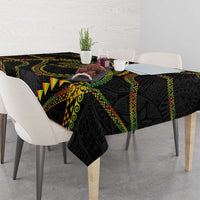 Hawaiian Kakau Art and Hisbiscus Tattoo Tablecloth Tribal Pattern-Reggae Style - Polynesian Pride