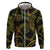 Hawaiian Kakau Art and Hisbiscus Tattoo Zip Hoodie Tribal Pattern-Reggae Style - Polynesian Pride
