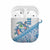 Hawaiian Abstract Sea Turtle AirPods Case Polynesian Tapa Art and Kakau Tattoo White WaterColor - Polynesian Pride