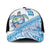 Hawaiian Abstract Sea Turtle Baseball Net Cap Polynesian Tapa Art and Kakau Tattoo White WaterColor - Polynesian Pride