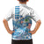 Hawaiian Abstract Sea Turtle Family Matching Summer Maxi Dress and Hawaiian Shirt Polynesian Tapa Art and Kakau Tattoo White WaterColor - Polynesian Pride
