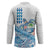 Hawaiian Abstract Sea Turtle Hockey Jersey Polynesian Tapa Art and Kakau Tattoo White WaterColor - Polynesian Pride