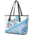 Hawaiian Abstract Sea Turtle Leather Tote Bag Polynesian Tapa Art and Kakau Tattoo White WaterColor - Polynesian Pride