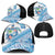 Hawaiian Abstract Sea Turtle Mesh Trucker Cap Polynesian Tapa Art and Kakau Tattoo White WaterColor - Polynesian Pride