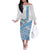 Hawaiian Abstract Sea Turtle Off The Shoulder Long Sleeve Dress Polynesian Tapa Art and Kakau Tattoo White WaterColor - Polynesian Pride
