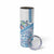 Hawaiian Abstract Sea Turtle Skinny Tumbler Polynesian Tapa Art and Kakau Tattoo White WaterColor - Polynesian Pride
