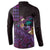Hawaiian Abstract Sea Turtle Button Sweatshirt Polynesian Tapa Art and Kakau Tattoo Purple WaterColor - Polynesian Pride