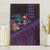 Hawaiian Abstract Sea Turtle Canvas Wall Art Polynesian Tapa Art and Kakau Tattoo Purple WaterColor - Polynesian Pride