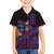 Hawaiian Abstract Sea Turtle Kid Hawaiian Shirt Polynesian Tapa Art and Kakau Tattoo Purple WaterColor - Polynesian Pride