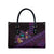 Hawaiian Abstract Sea Turtle Leather Bag Polynesian Tapa Art and Kakau Tattoo Purple WaterColor - Polynesian Pride