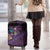 Hawaiian Abstract Sea Turtle Luggage Cover Polynesian Tapa Art and Kakau Tattoo Purple WaterColor - Polynesian Pride
