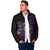 Hawaiian Abstract Sea Turtle Padded Jacket Polynesian Tapa Art and Kakau Tattoo Purple WaterColor - Polynesian Pride