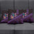 Hawaiian Abstract Sea Turtle Pillow Cover Polynesian Tapa Art and Kakau Tattoo Purple WaterColor - Polynesian Pride