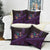 Hawaiian Abstract Sea Turtle Pillow Cover Polynesian Tapa Art and Kakau Tattoo Purple WaterColor - Polynesian Pride