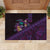Hawaiian Abstract Sea Turtle Rubber Doormat Polynesian Tapa Art and Kakau Tattoo Purple WaterColor - Polynesian Pride
