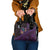 Hawaiian Abstract Sea Turtle Shoulder Handbag Polynesian Tapa Art and Kakau Tattoo Purple WaterColor - Polynesian Pride