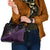 Hawaiian Abstract Sea Turtle Shoulder Handbag Polynesian Tapa Art and Kakau Tattoo Purple WaterColor - Polynesian Pride