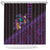 Hawaiian Abstract Sea Turtle Shower Curtain Polynesian Tapa Art and Kakau Tattoo Purple WaterColor - Polynesian Pride