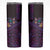 Hawaiian Abstract Sea Turtle Skinny Tumbler Polynesian Tapa Art and Kakau Tattoo Purple WaterColor - Polynesian Pride