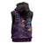 Hawaiian Abstract Sea Turtle Sleeveless Hoodie Polynesian Tapa Art and Kakau Tattoo Purple WaterColor - Polynesian Pride