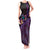 Hawaiian Abstract Sea Turtle Tank Maxi Dress Polynesian Tapa Art and Kakau Tattoo Purple WaterColor - Polynesian Pride