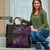 Hawaiian Abstract Sea Turtle Travel Bag Polynesian Tapa Art and Kakau Tattoo Purple WaterColor - Polynesian Pride