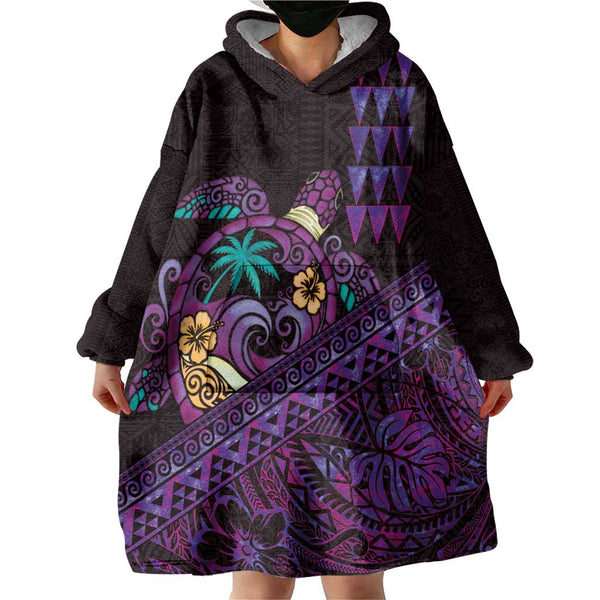 Personalised Hawaii Mililani High School Wearable Blanket Hoodie Polynesian Kakau Pattern LT14