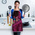Hawaiian Abstract Sea Turtle Apron Polynesian Tapa Art and Kakau Tattoo Pink WaterColor - Polynesian Pride