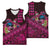 Hawaiian Abstract Sea Turtle Basketball Jersey Polynesian Tapa Art and Kakau Tattoo Pink WaterColor - Polynesian Pride