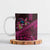 Hawaiian Abstract Sea Turtle Ceramic Mug Polynesian Tapa Art and Kakau Tattoo Pink WaterColor - Polynesian Pride