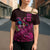 Hawaiian Abstract Sea Turtle Cross Shoulder Shirt Polynesian Tapa Art and Kakau Tattoo Pink WaterColor - Polynesian Pride