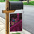 Hawaiian Abstract Sea Turtle Garden Flag Polynesian Tapa Art and Kakau Tattoo Pink WaterColor - Polynesian Pride