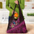 Hawaiian Abstract Sea Turtle Grocery Bag Polynesian Tapa Art and Kakau Tattoo Pink WaterColor - Polynesian Pride