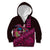 Hawaiian Abstract Sea Turtle Kid Hoodie Polynesian Tapa Art and Kakau Tattoo Pink WaterColor - Polynesian Pride