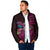 Hawaiian Abstract Sea Turtle Padded Jacket Polynesian Tapa Art and Kakau Tattoo Pink WaterColor - Polynesian Pride