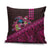 Hawaiian Abstract Sea Turtle Pillow Cover Polynesian Tapa Art and Kakau Tattoo Pink WaterColor - Polynesian Pride