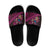 Hawaiian Abstract Sea Turtle Slide Sandals Polynesian Tapa Art and Kakau Tattoo Pink WaterColor - Polynesian Pride