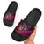 Hawaiian Abstract Sea Turtle Slide Sandals Polynesian Tapa Art and Kakau Tattoo Pink WaterColor - Polynesian Pride