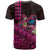 Hawaiian Abstract Sea Turtle T Shirt Polynesian Tapa Art and Kakau Tattoo Pink WaterColor - Polynesian Pride