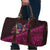 Hawaiian Abstract Sea Turtle Travel Bag Polynesian Tapa Art and Kakau Tattoo Pink WaterColor - Polynesian Pride