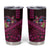 Hawaiian Abstract Sea Turtle Tumbler Cup Polynesian Tapa Art and Kakau Tattoo Pink WaterColor - Polynesian Pride
