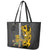 Hawaii Island Leather Tote Bag Hawaiian Warrior and Kakau Symbols Abstract Tattoo LT03 - Polynesian Pride