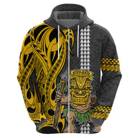 Custom Hawaii Island Hoodie Hawaiian Warrior and Kakau Symbols Abstract Tattoo LT03 - Polynesian Pride