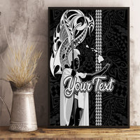 Custom Hawaii Island Canvas Wall Art Hawaiian King and Kakau Symbols Abstract Shoulder Tattoo LT03 - Polynesian Pride