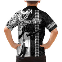 Custom Hawaii Island Family Matching Mermaid Dress and Hawaiian Shirt Hawaiian King and Kakau Symbols Abstract Shoulder Tattoo LT03 - Polynesian Pride