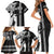 Custom Hawaii Island Family Matching Short Sleeve Bodycon Dress and Hawaiian Shirt Hawaiian King and Kakau Symbols Abstract Shoulder Tattoo LT03 - Polynesian Pride