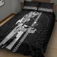 Custom Hawaii Island Quilt Bed Set Hawaiian King and Kakau Symbols Abstract Shoulder Tattoo LT03 - Polynesian Pride